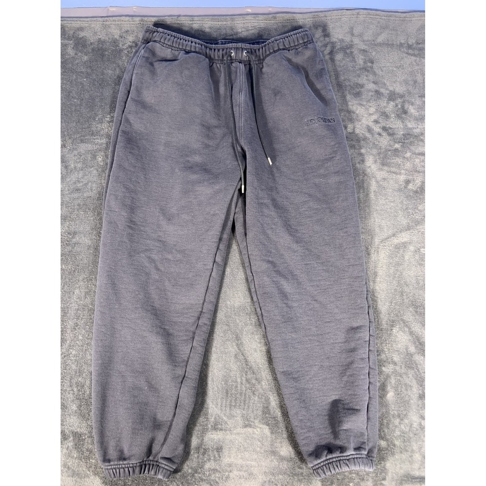 Jordan Wordmark Fleece Jogger Pants Mens 2XL Washed Black Heavyweight Sweatpants